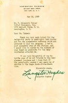 Langston Hughes letter